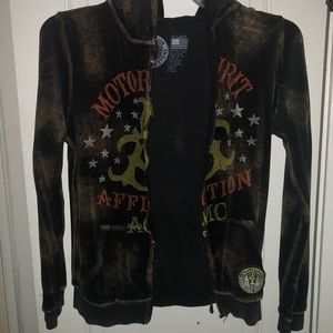 Affliction By Sinful Velour XL Hoodie